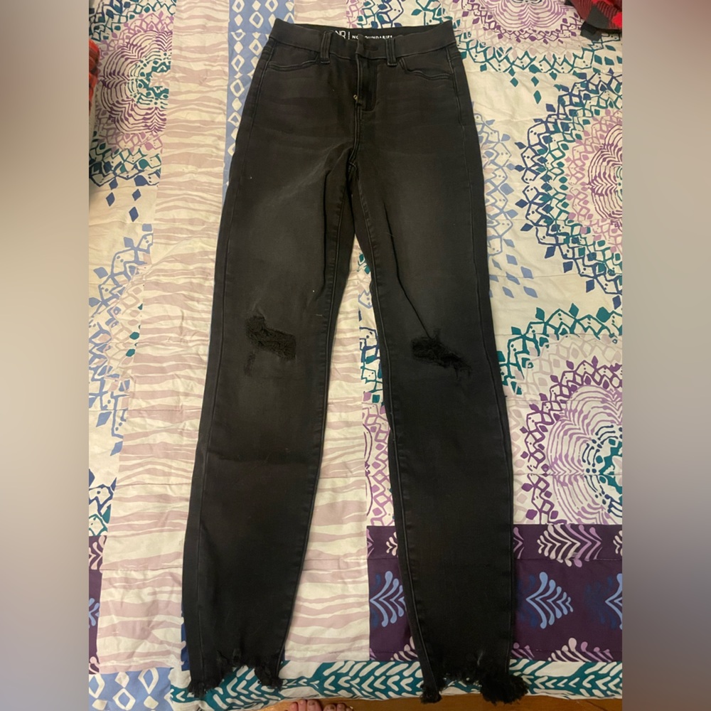 Nobo black ripped skinny jeans
